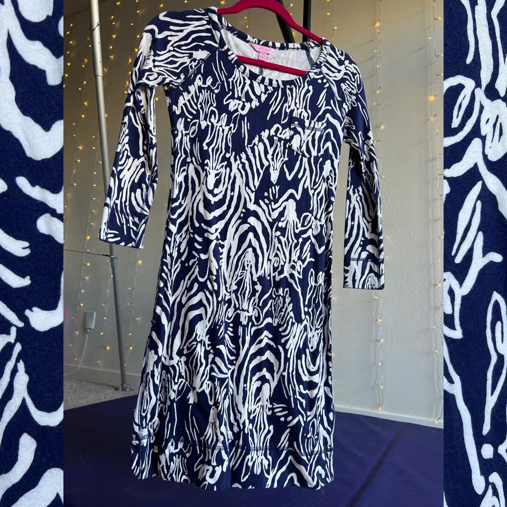 Lilly Pulitzer Navy Blue Entourage Preston Dress
